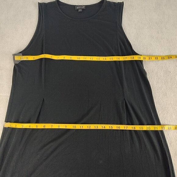 J.Jill Wearever Collection Black Sleeveless Rayon Blend Maxi Dress Size LP - Picture 7 of 11
